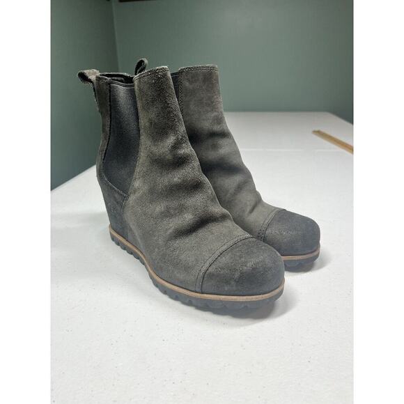 UGG Pax Women's Chelsea Waterproof Leather Wedge Boots Size 8 1095136 - Picture 1 of 7